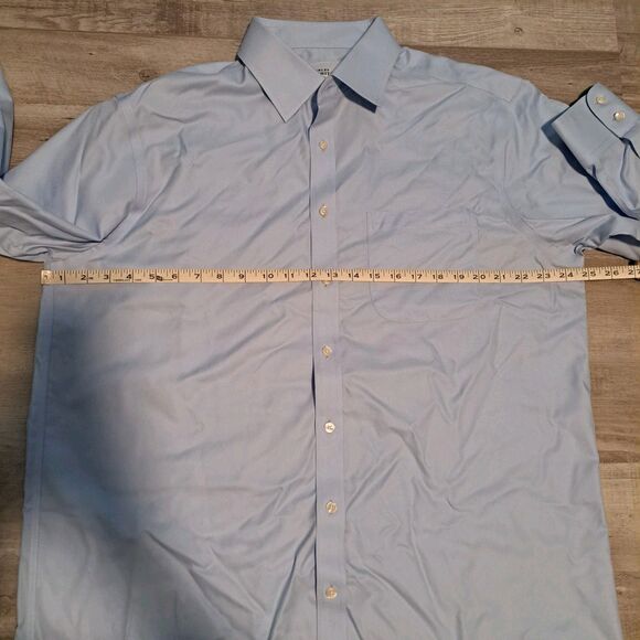 Charles Tyrwhitt Dress Shirt Non Iron Classic Fit Blue Men's 17/36 - Picture 8 of 11